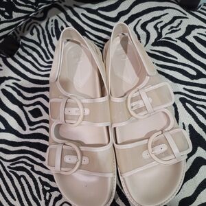 Zara MESH Women's Cream Sandals